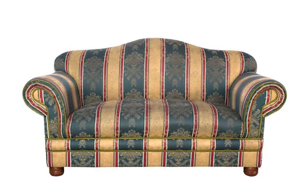 Sofa tapicerowana stylowym materiałem najwyższej jakości
